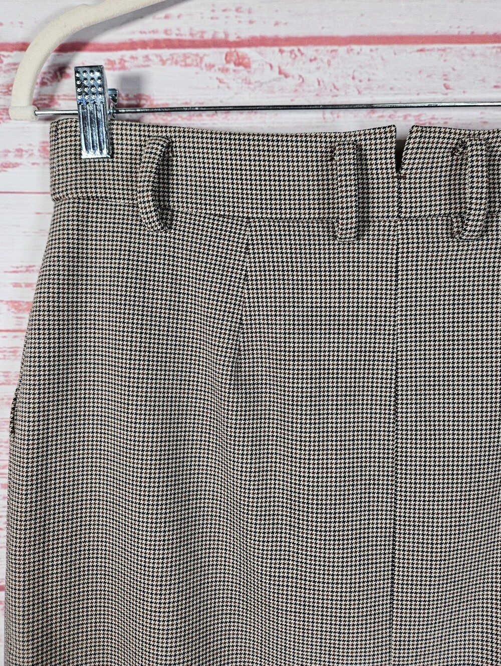 Aritzia Brown Houndstooth Pencil Skirt - Picture 12 of 15